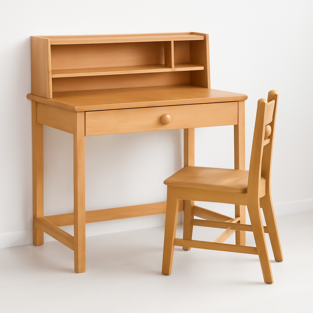 Guidecraft Deluxe Solid Wood Desk and Chair Set