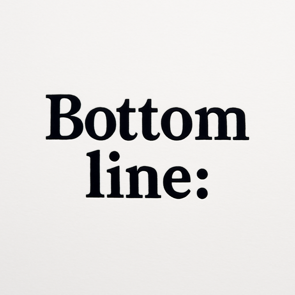 Bottom line: