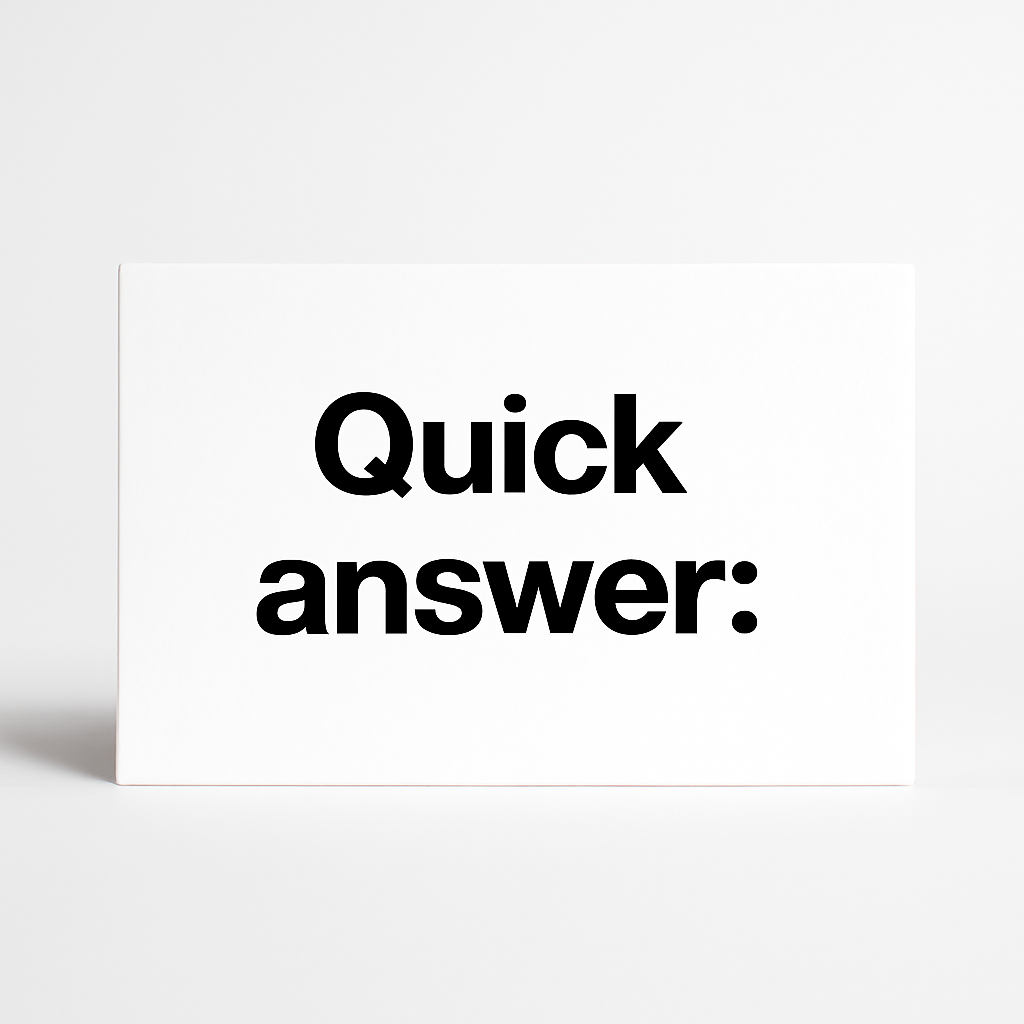Quick answer: