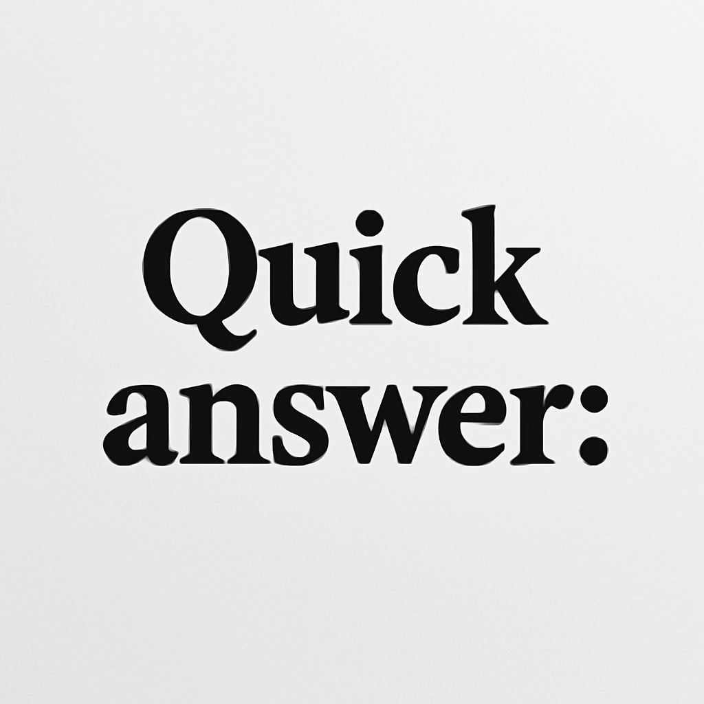 Quick answer: