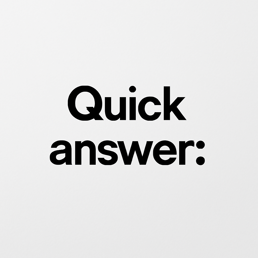 Quick answer: