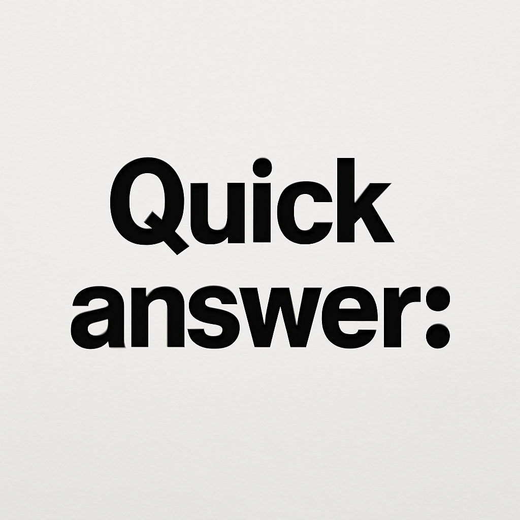 Quick answer: