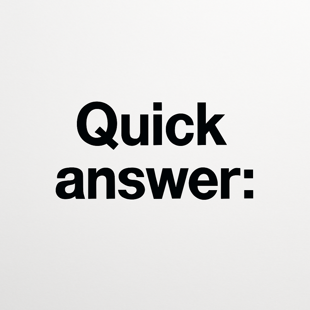 Quick answer:
