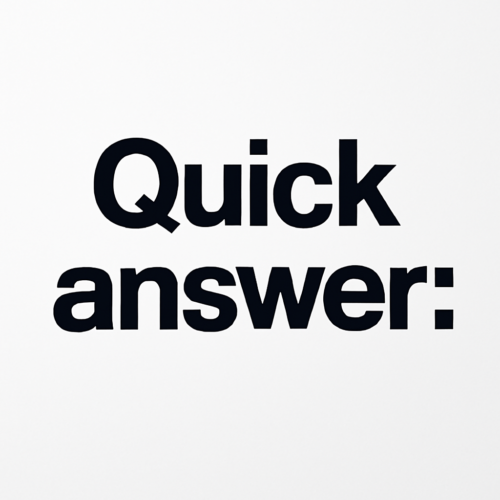 Quick answer: