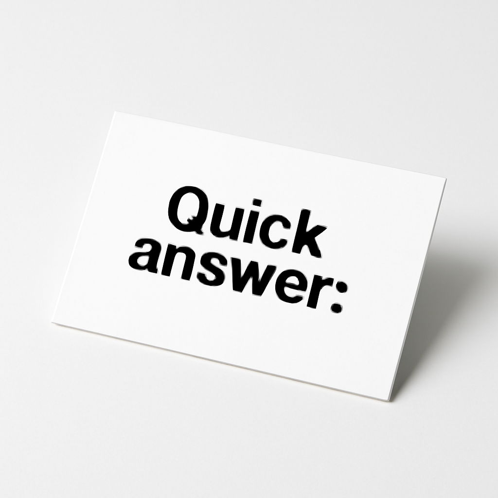 Quick answer: