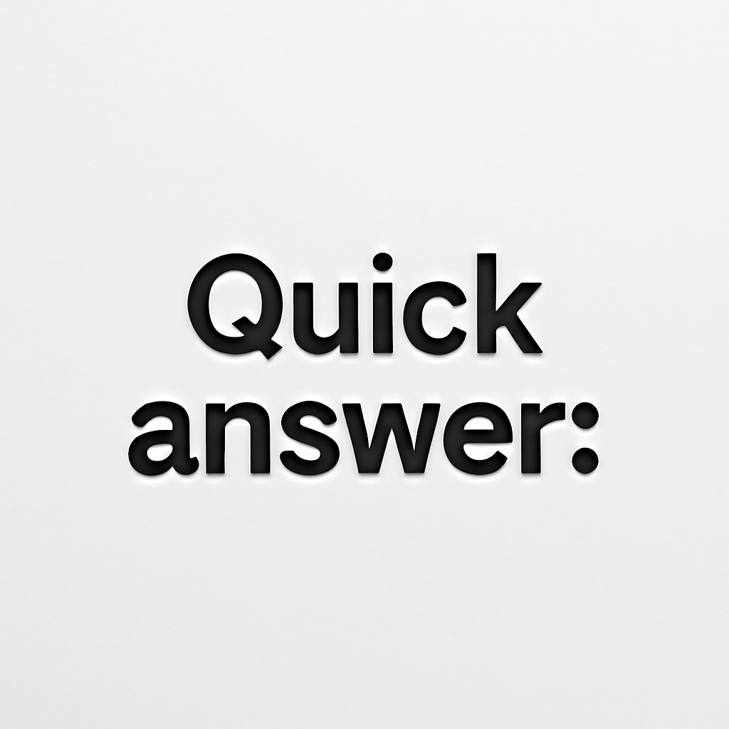 Quick answer: