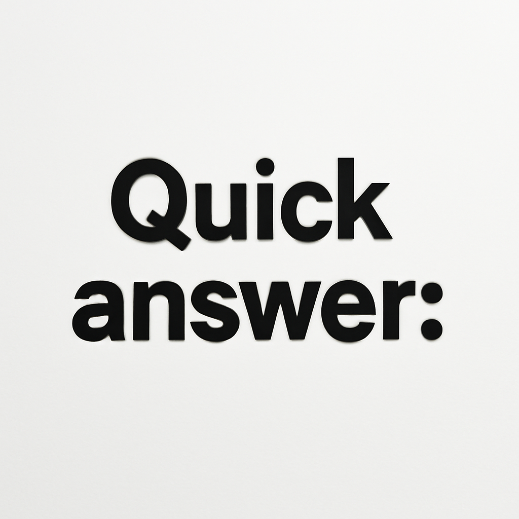 Quick answer: