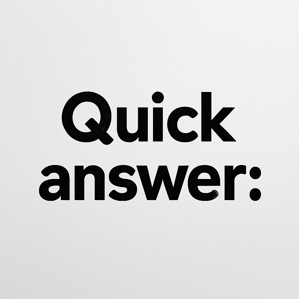 Quick answer: